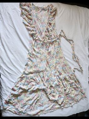 Joe Fresh Pastel Floral High-Low Ruffle Dress